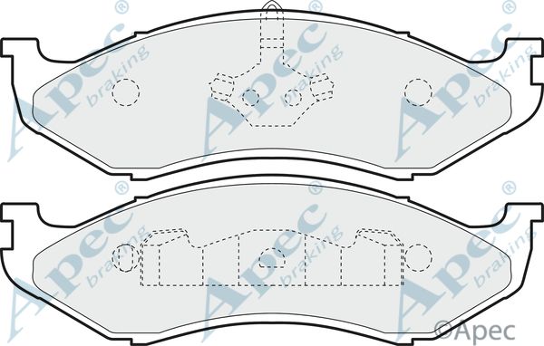 APEC BRAKING stabdžių trinkelių rinkinys, diskinis stabdys PAD852